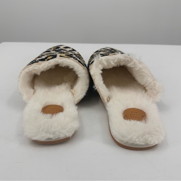 NWT Emilie Leopard Slippers Far Away from Close Animal Womens Medium Large - Picture 4 of 10